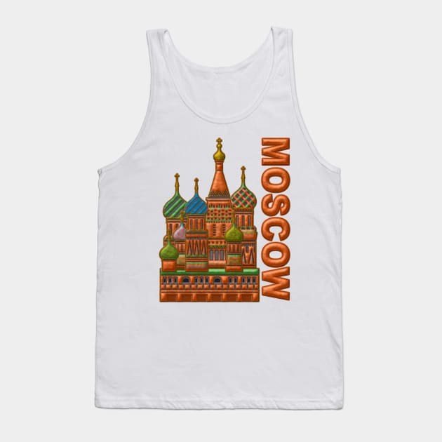 St. Basil's Cathedral, Kremlin, Moscow, Russia, Tank Top by Ariela-Alez